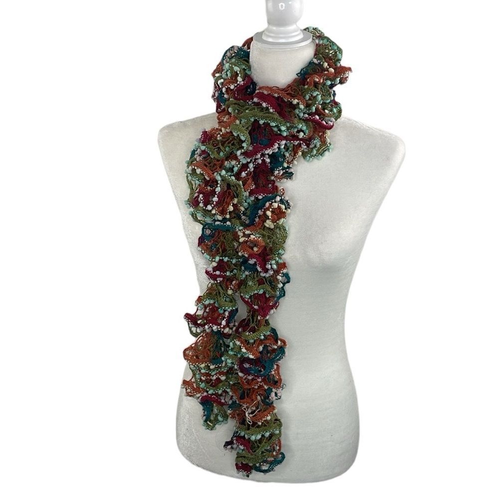 Scarf Multicolored Crochet lightweight